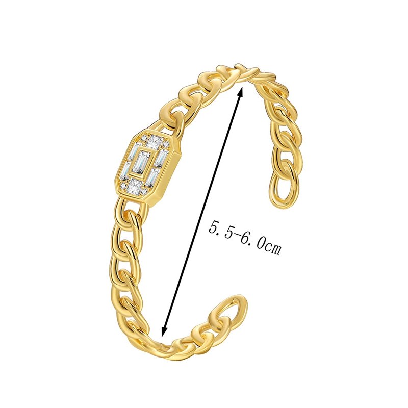 Royal Zirconia Gold Plated Bangle image 3