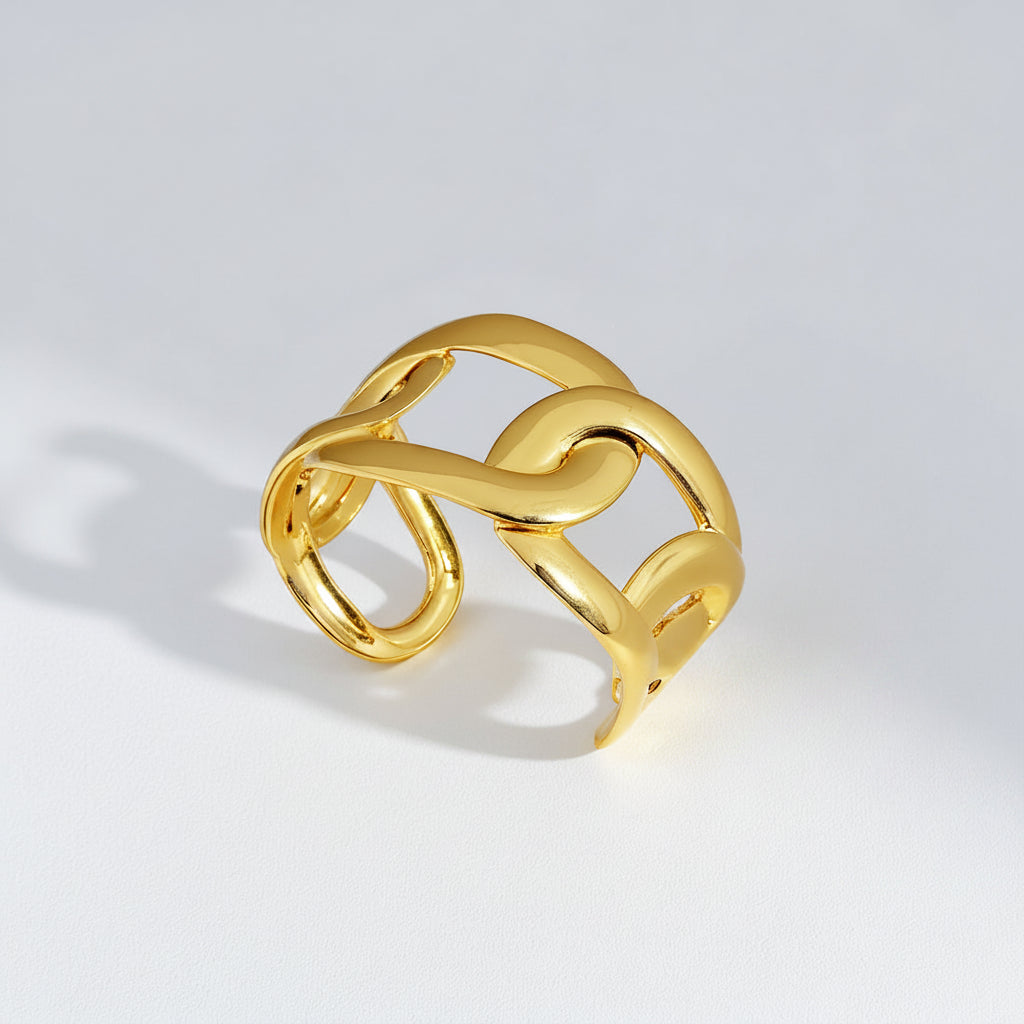 Vintage Loop Adjustable 18K Gold Plated Bracelet