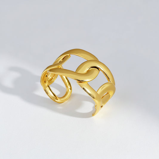 Vintage Loop Adjustable 18K Gold Plated Bracelet