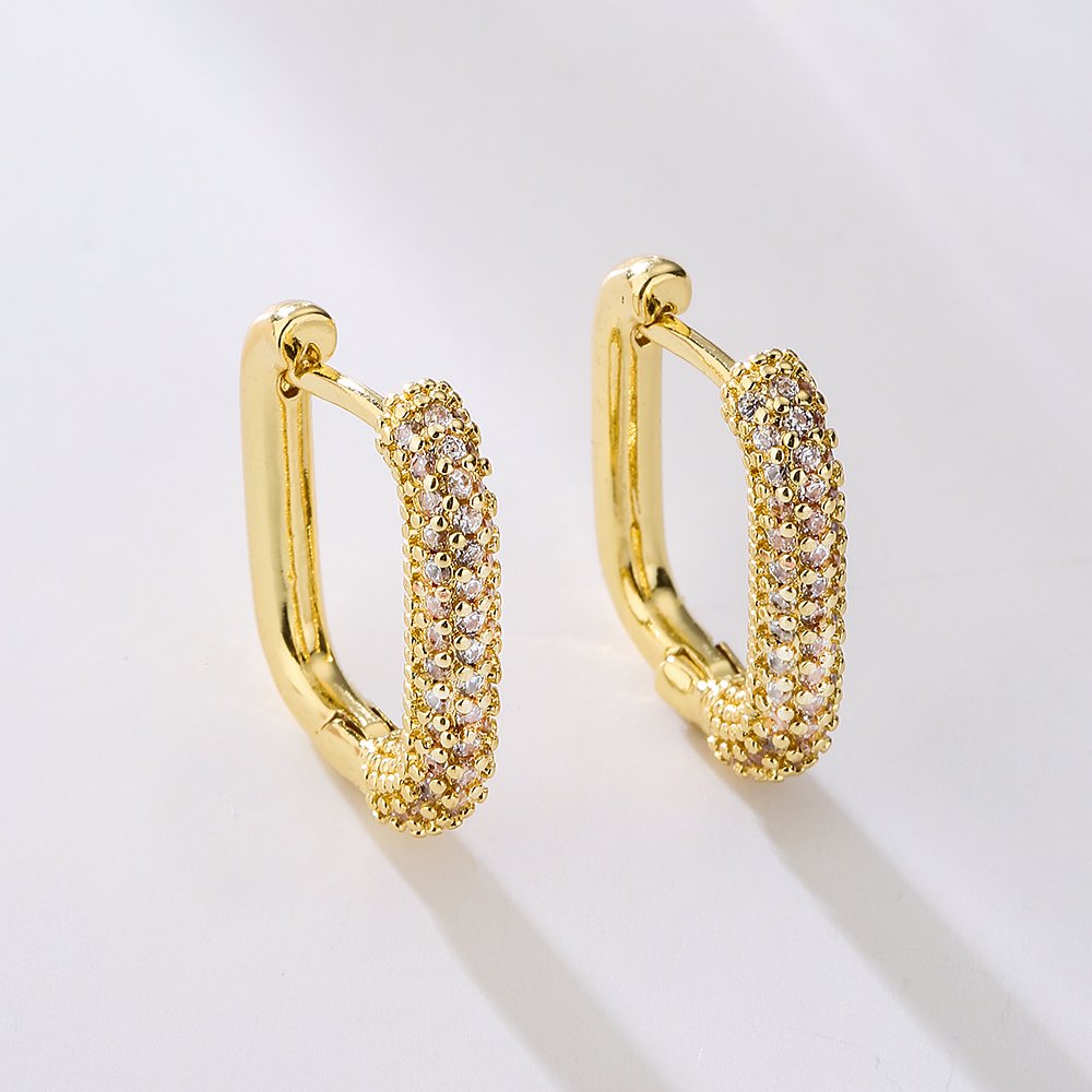 Coastal Zirconia Gold Earrings image 0