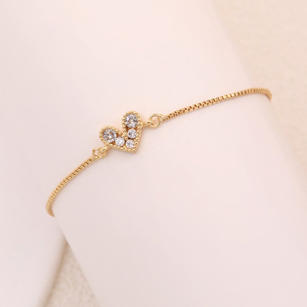 Romantic Heart White Zirconia Bracelets image 0