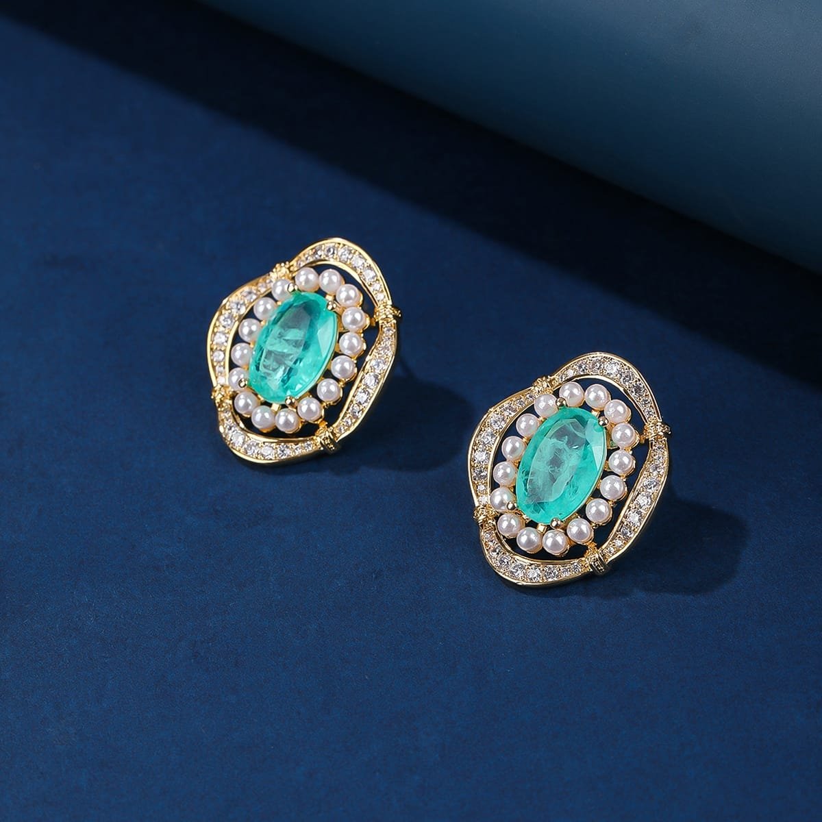 Bling Blue Cubic Zirconia Earrings image 3