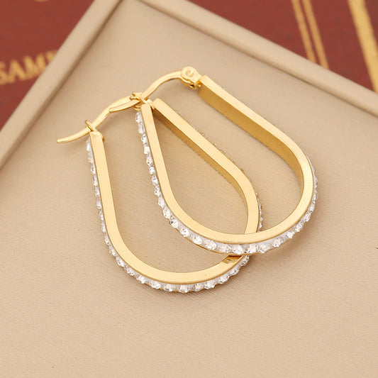 Water Droplets Loop Shape Earrings