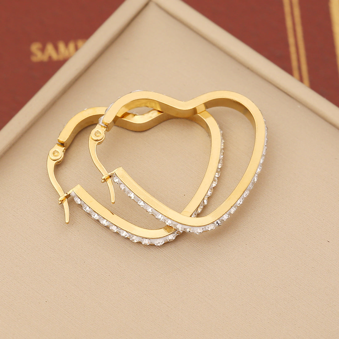 Water Droplets Heart Shape Earrings