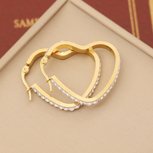 Water Droplets Heart Shape Earrings