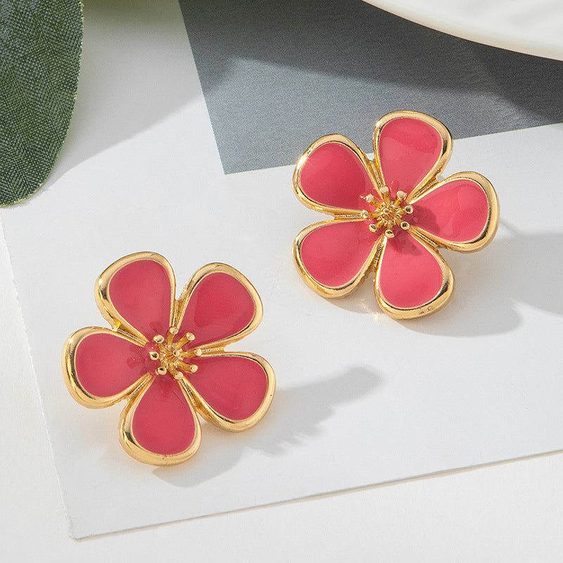 Petal Pink Floral Earrings