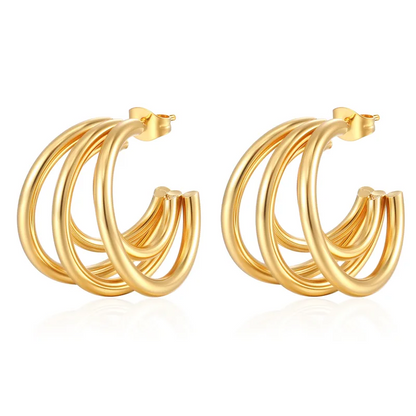 Moonlit Gold Elegance Earrings image 0