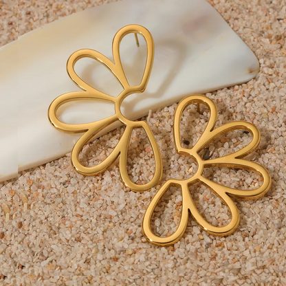 Artistic Flower Hollow Out Earrings image 0