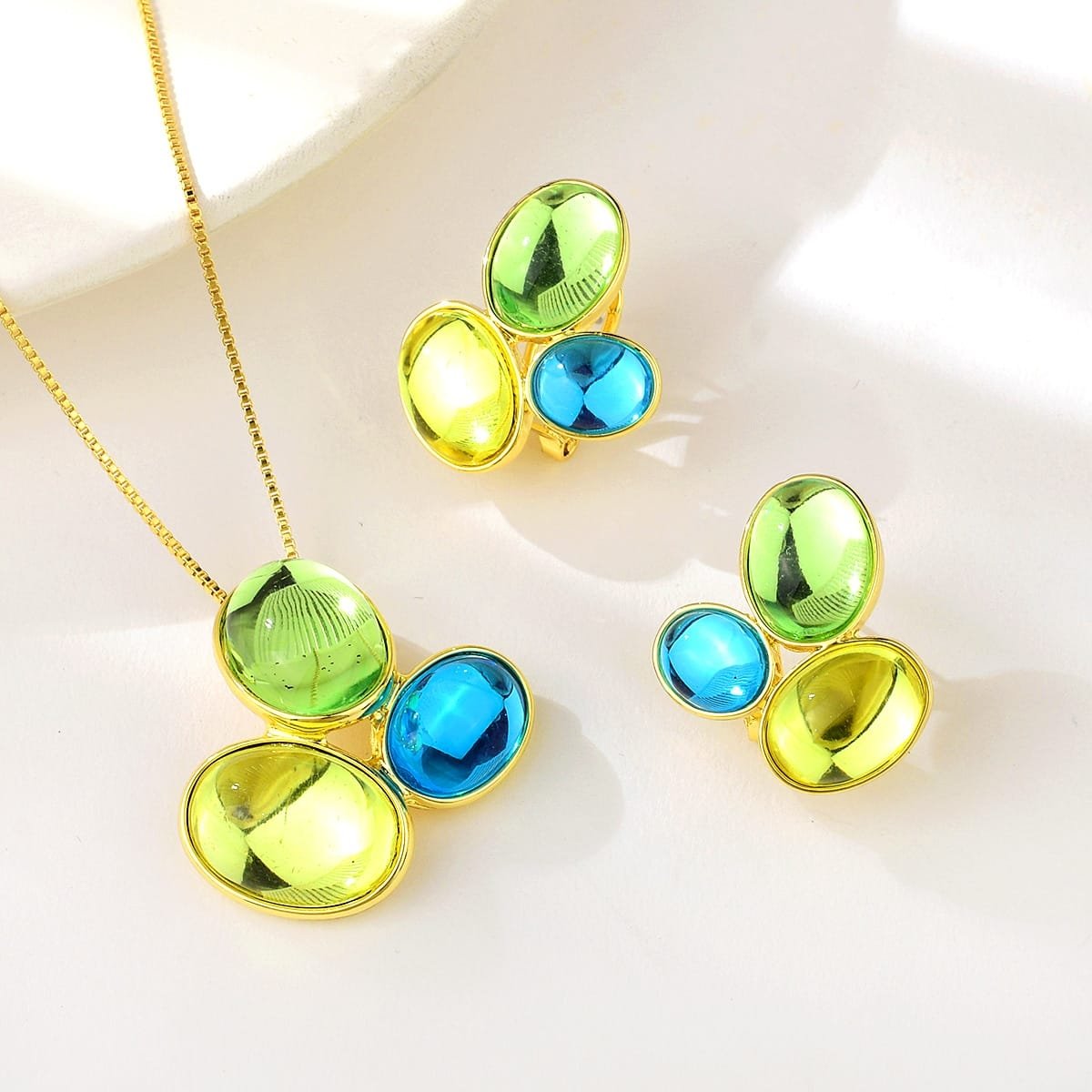 Moonlit Green 2 Piece Necklace image 0