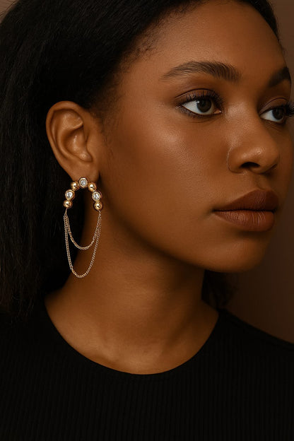 Prestige Drops Gold-Plated Earrings image 1