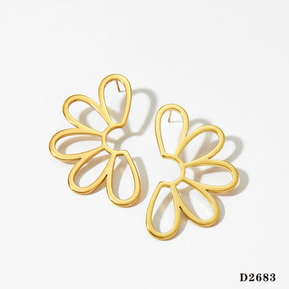 Artistic Flower Hollow Out Earrings image 1