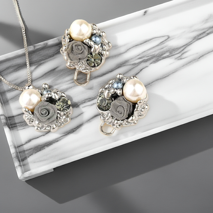 Silver Pearl Classic 2 Piece Necklace image 2