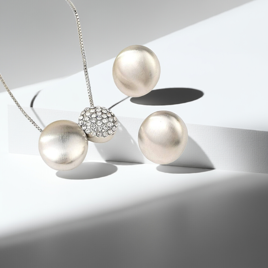 Silver Zirconia 2 Piece Necklace image 0