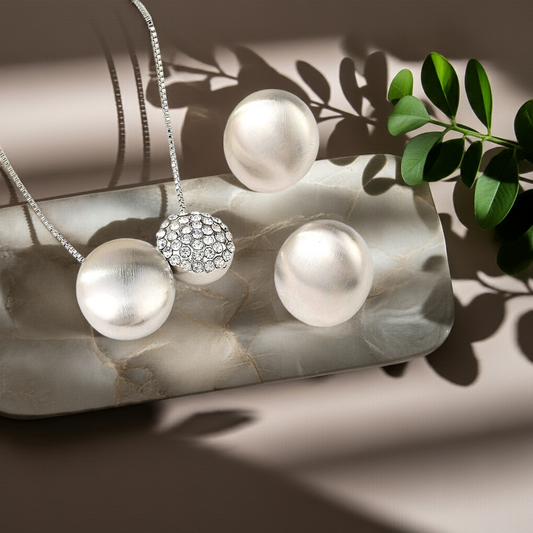 Silver Zirconia 2 Piece Necklace image 1