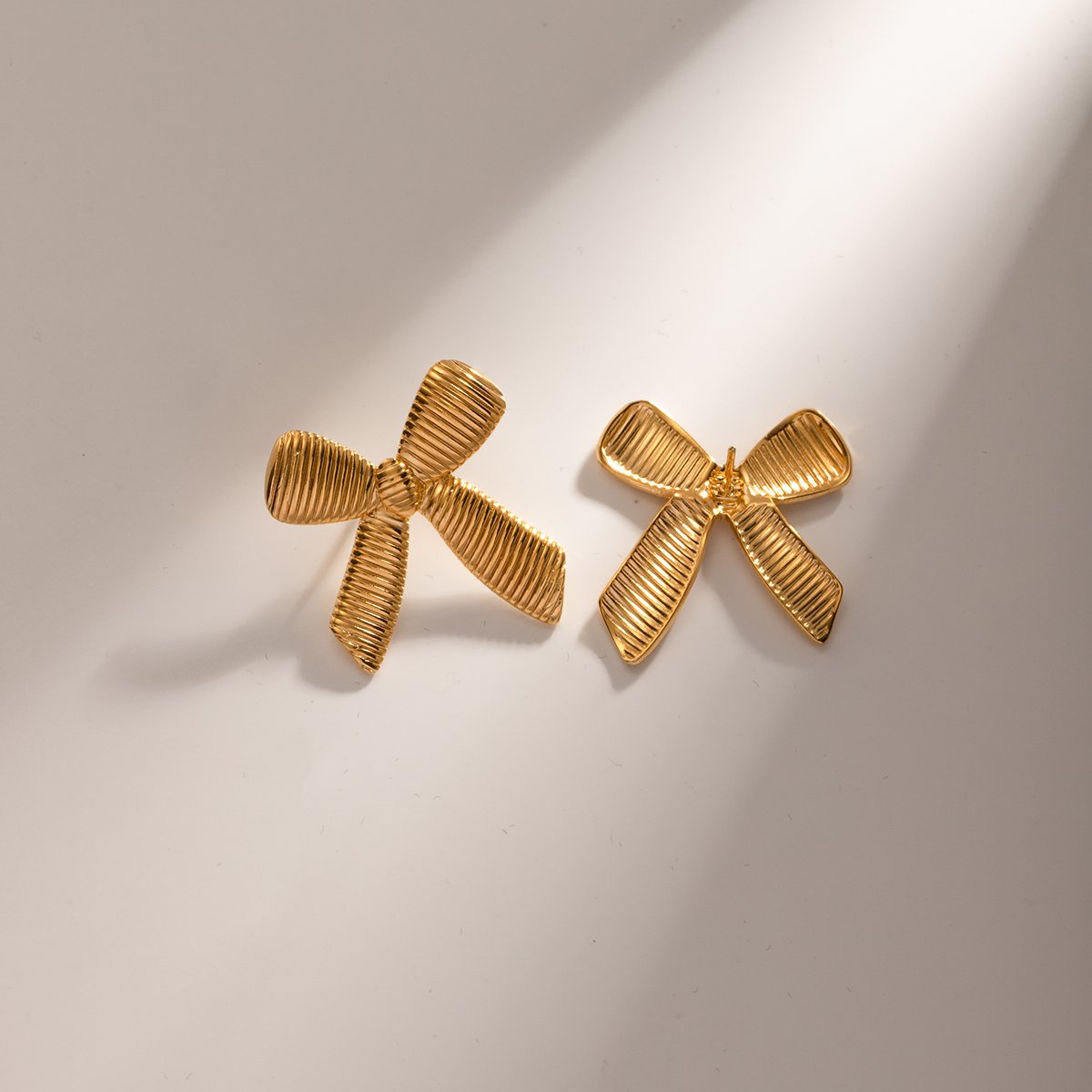 Bow-Knot 18K Gold Plated Earrings image 4