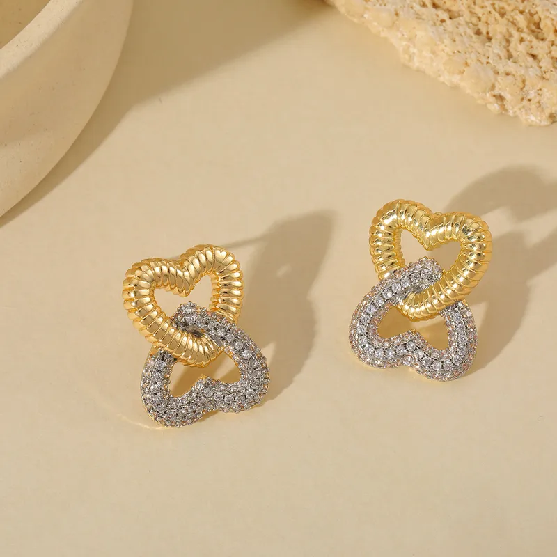 Luxurious Heart Shape Earrings image 0