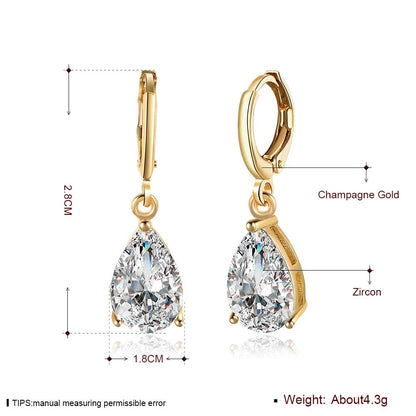 Champagne Gold Dangle Earrings image 3