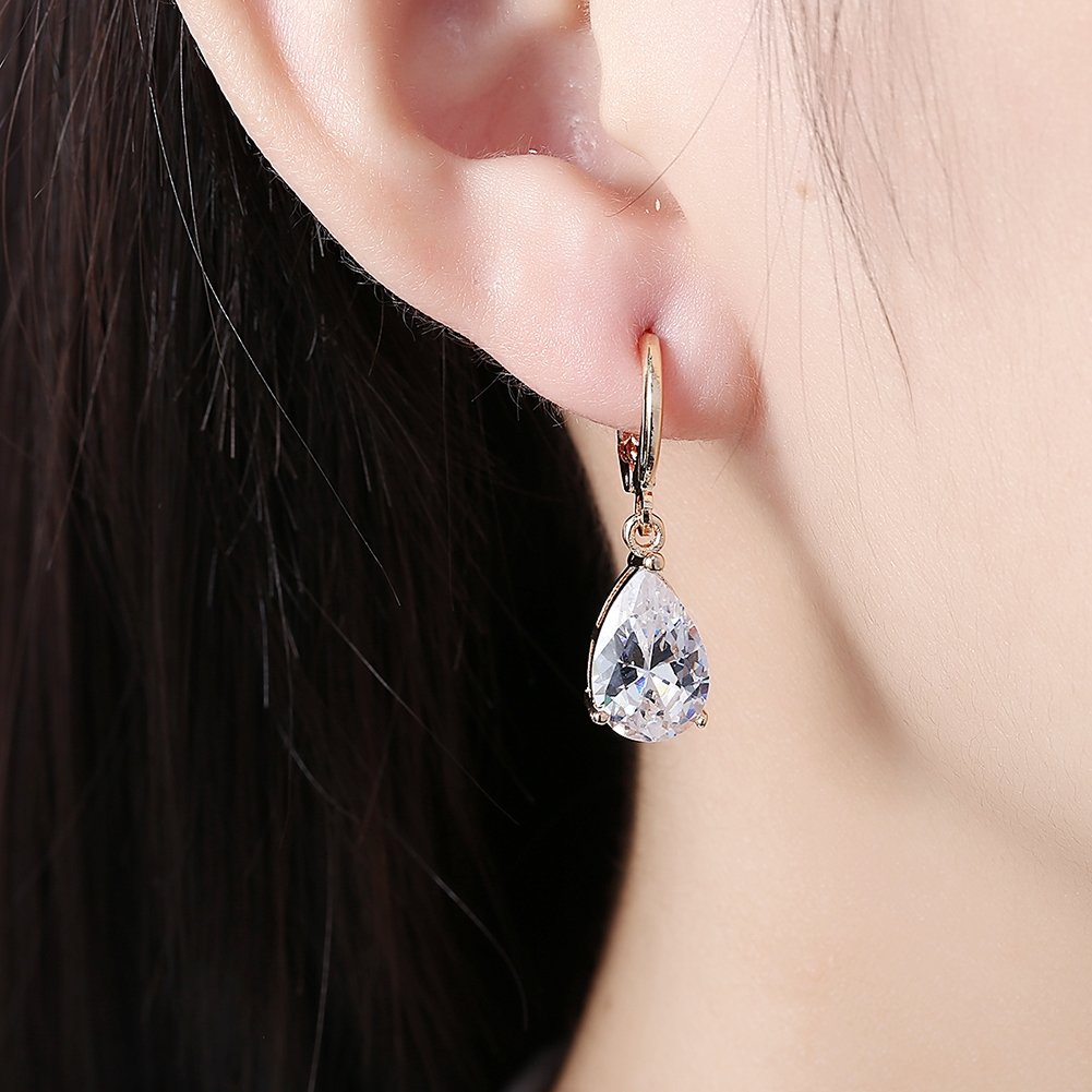Champagne Gold Dangle Earrings image 1