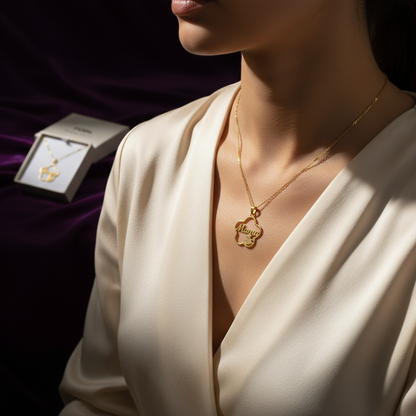 Mama 18K Gold Plated Necklace - Lifestyle