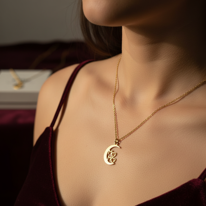 Mom 18K Gold Plated Necklace - Lifestyle