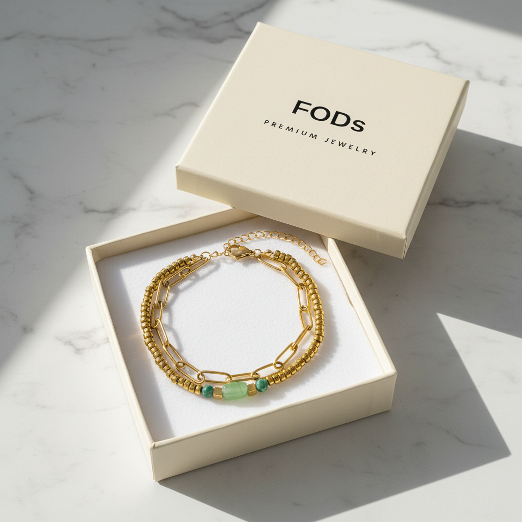 Natural Stone Bracelet - White Marble